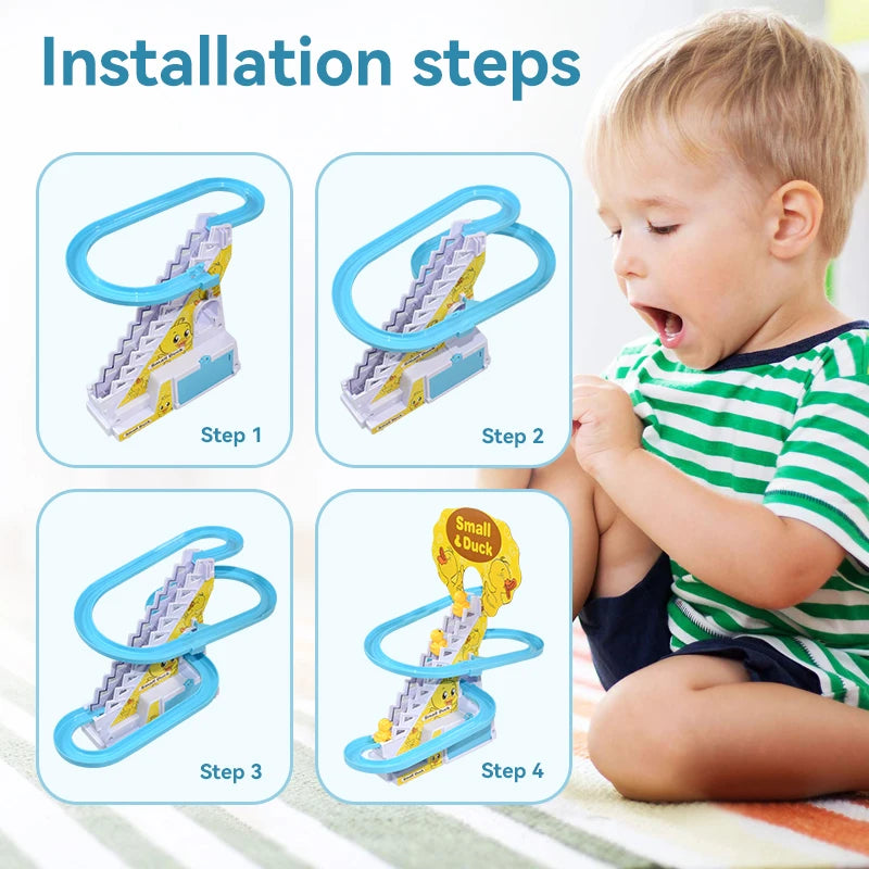 Climbing Stairs Track Toys - Electric Duck