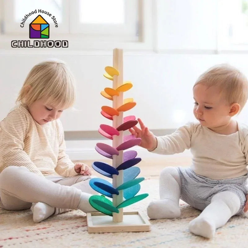 Montessori Wooden Rainbow Tree