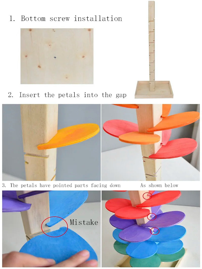 Montessori Wooden Rainbow Tree